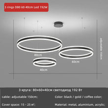 Lights for Living Room Decor Kitchen Ring Light Lustre Modern Home Decoration Luxury Ceiling Chandelier Led Lamp Bedroom Indoor