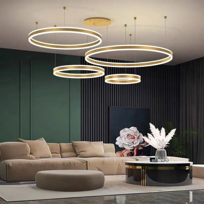 Lights for Living Room Decor Kitchen Ring Light Lustre Modern Home Decoration Luxury Ceiling Chandelier Led Lamp Bedroom Indoor